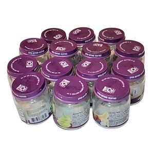 14 Empty Glass Baby Food Jars with Matching Lids - Glass Containers, 4 oz each